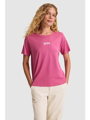 U.s. Polo Assn. Kadın Fuşya Tişört 50323530-VR023