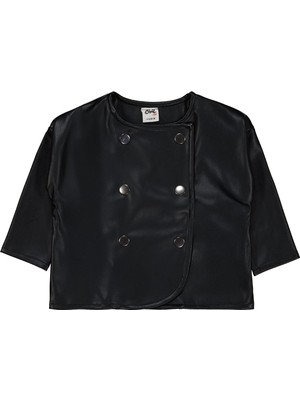Civil Baby Suni Deri 9-18 Ay Ceket - Siyah