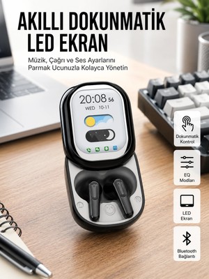 sbodurhome Enc Destekli Bluetooth 5.4 Kulaklık – Eq Ayarlı, Akıllı Kutulu