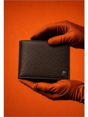 Pierre Cardin Ek Bölmeli Kahverengi Erkek Deri Cüzdan Kartlık Kimlik Ehliyet - Erkek %100 Hakiki Gerçek Deri Cüzdan Aksesuar - PC-2361