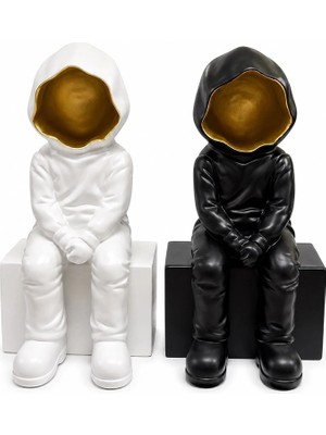 Mossem Dekoratif Polyester Oturan Astronot Biblosu ALK5302