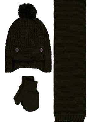 Civil Baby 6-18 Ay Atkı Bere Eldiven Set - Yeşil