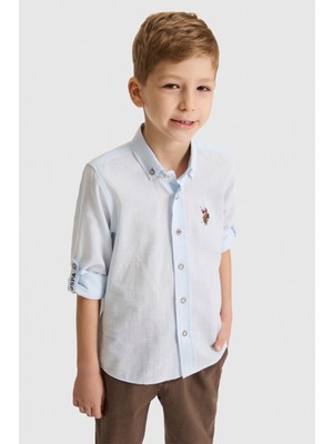 U.s. Polo Assn. Erkek Çocuk Açık Mavi Gömlek Basic 50320263-VR003