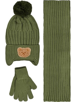 Civil Baby 6-18 Ay Atkı Bere Eldiven Set - Yeşil