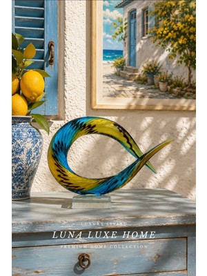 Luna Luxe Home Maris Riviera Collection | Almare • Soyut Dekoratif Premium Cam Obje