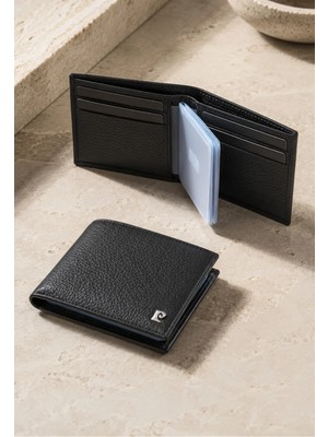 Pierre Cardin %100 Hakiki Deri Erkek Siyah Cüzdan - Kartlık Kimlik Cüzdan - Erkek Deri Cüzdan Aksesuar Hediye - PC-075
