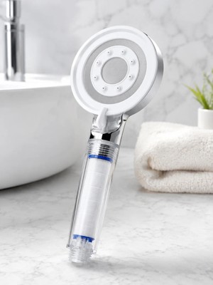 Tech Butiq Şeffaf Filtre Hazneli Duş Başlığı Güçlü Akışlı Pratik Banyo Duşu