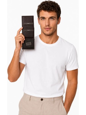 Pierre Cardin Erkek Dikey Kahverengi Cüzdan - Erkek %100 Hakiki Deri Kartlık Cüzdan - PC-2016