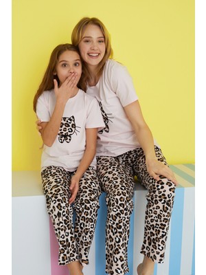 Siyah İnci Çok Renkli Örme Pijama Takım