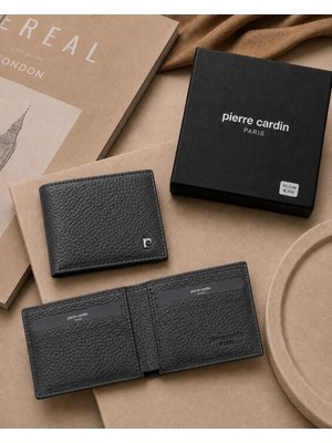Pierre Cardin Ek Bölmeli %100 Deri Erkek Lacivert Cüzdan Kartlık Kimlik Ehliyet - Erkek Deri Askesuar - PC-3234