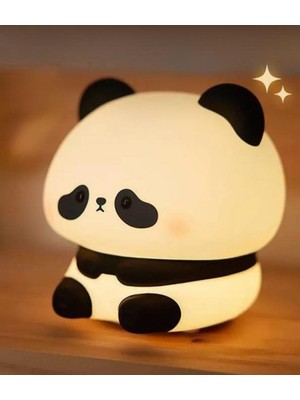 Atalier Coco Panda Şekilli Renk Değiştirebilen Dokunmatik Gece Lambası