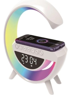 Hsc Bilişim 1 Adet Noas YL86 1240 Simi Kablosuz Şarjlı Bluetoothlu Hoparlörlü Masa Lambası Rgb