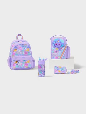 Smiggle Playtime 4'lü Cat Okul Çanta Set ( Çanta Suluk Beslenme Cantası Cüzdan )