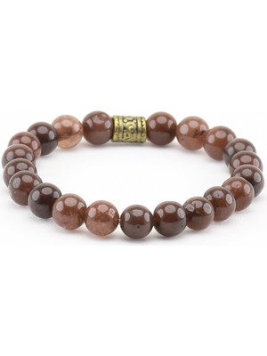 Esha Store Doğal Taş Dumanlı Kuvars Doğal Taş Unisex Bileklik EUB14DK