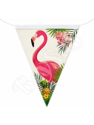 BeySüS Flamingo Temalı Üçgen Flama Banner