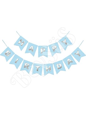 BeySüS Happy Birthday Banner Mavi