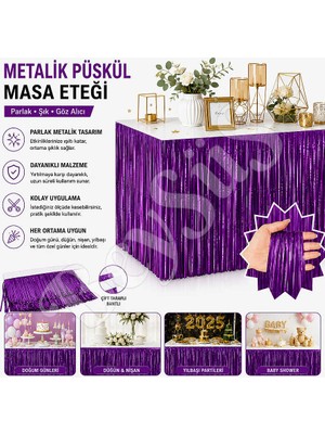 BeySüS Masa Püskülü Mor