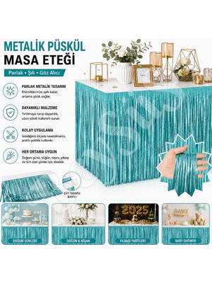 BeySüS Masa Püskülü Turkuaz