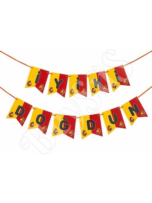 BeySüS İyiki Doğdun Banner Sarı Kırmızı