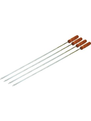Demir Grup cc Ahşap Saplı Kalın Kare Mangal Şişi - 50 cm - Güvenli Tutuş