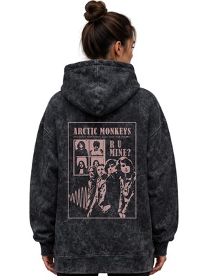 Sevbano Arctic Monkeys Müzik Grubu Baskılı Unisex Oversize Premium Yıkamalı Hoodie Sweatshirt