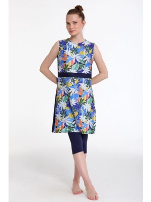 Ang Butik Rivamare 0736-313 Uzun Tankini Takımı