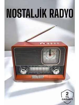 Renas Store Nostaljik Görünümlü USB Girişli Bluetooth Bağlantılı Radyo