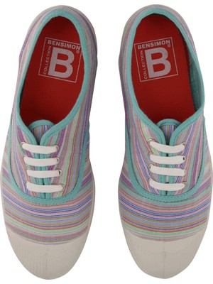 Bensimon Ten Lacets Rayures Multico - Çizgili Renkli Kadın Ayakkabısı