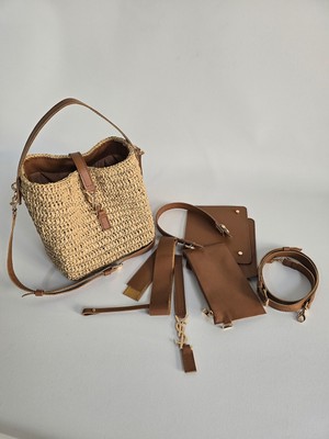 Desaryou Ysl El ve Omuz Çanta Kit - Taba