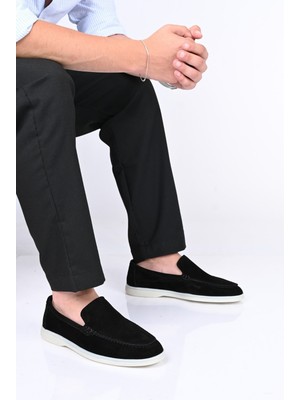 Bestello Bağcıksız Kauçuk Taban Hakiki Deri Loafer 028-2000 Erkek Ayakkabı