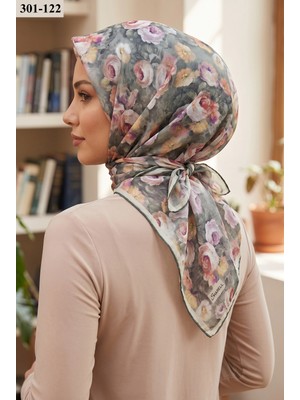 Sharell Gül Desenli Soft Pamuk Eşarp 301-122