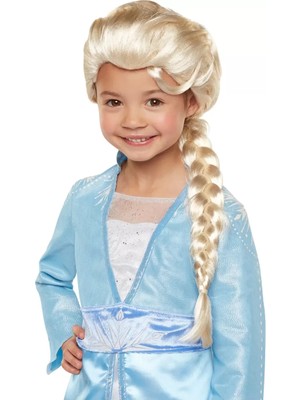 Renas Store Platin Altın Dore Renk Karlar Ülkesi Elsa Frozen Peruğu Çocuk Boy