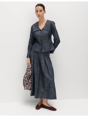 Marks & Spencer Pamuklu Denim Etek