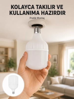Renas Store Acil Durumlara Uygun Şarjlı Torch LED Ampul 30 Watt Yeni Nesil