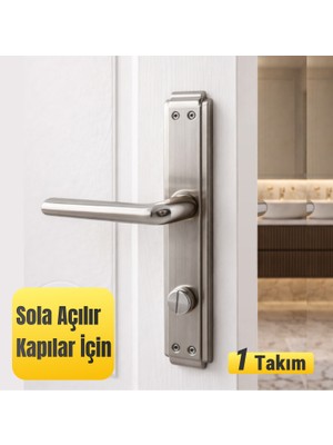 Badem10 Nisa Wc Banyo Kapı Kolu Sola Açılır Kapılar Için Uygun ( 1 Takım ) Kendinden Kilitli Uyumlu Tuvalet