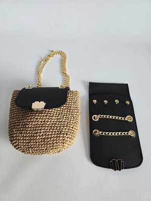 Desaryou Ysl Kapak ve Zincir Omuz Askı - Siyah