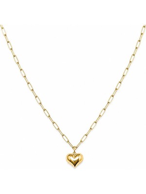 Sembol Gold 14 Ayar Ataç Kalp Altın Kolye 45+3 cm