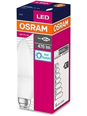 Bg Store LED 10'lu Paket Mum Clb 40 5W 470 Lümen 6500 Kelvin Beyaz Işık E14 Duy Ampul