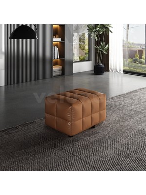 Veluxe Home & Living'den Viale Italyan Deri Puf Hakiki Deri Puf Modelleri