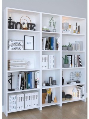 Haus Modüler Assos,geniş Kitaplık Beyaz