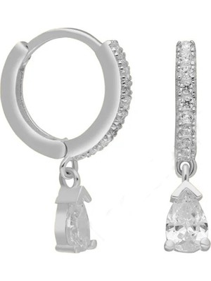 Eva Pırlanta Damla Taşlı Küpe 717106 Silver