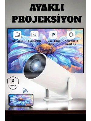 Renas Store 130 Inç Geniş Ekran ve 4K Destekli Full Hd Projeksiyon Cihazı