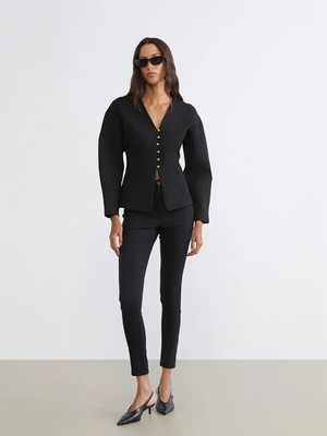 Lc Waikiki Yeni Sezon V Yaka Peplum Kadın Hırka