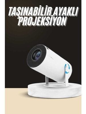 Renas Store Ayaklı Projeksiyon Taşınabilir Mini Projektör Sinema Projektörü Android