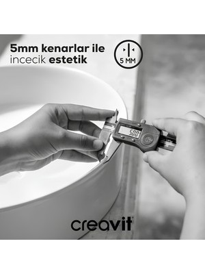 MarkEntegra Kare Delikli Lavabo, 45 cm Ebatında