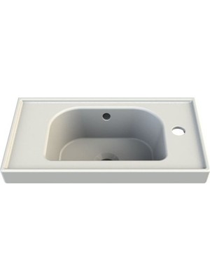 MarkEntegra Etajerli 50X28 cm Lavabo, Sağdan Delikli