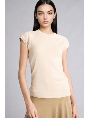 DeFacto Slim Fit Bisiklet Yaka Basic Ribana Kısa Kollu Tişört E0243AX26AU