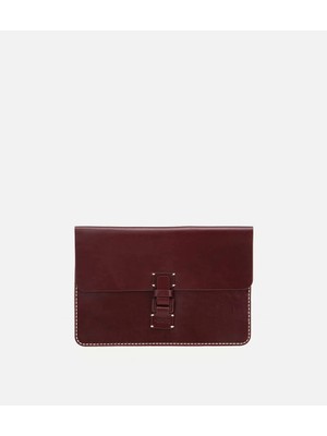 Hotiç 04CAH326130A780 ERKEK Deri Bordo iPad El Çantası