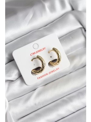 Renas Store 14K Gold Renk Kaplama cm Kadın Küpe - TJ-BKP11411