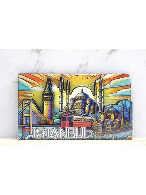 Renas Store Ahşap Istanbul Temalı Magnet ALK4365